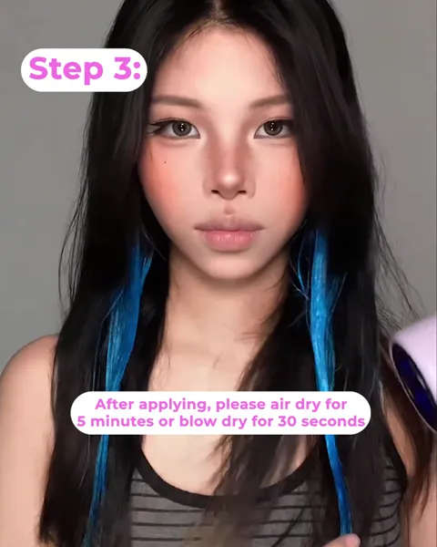 Dry freshly applied Blendry color